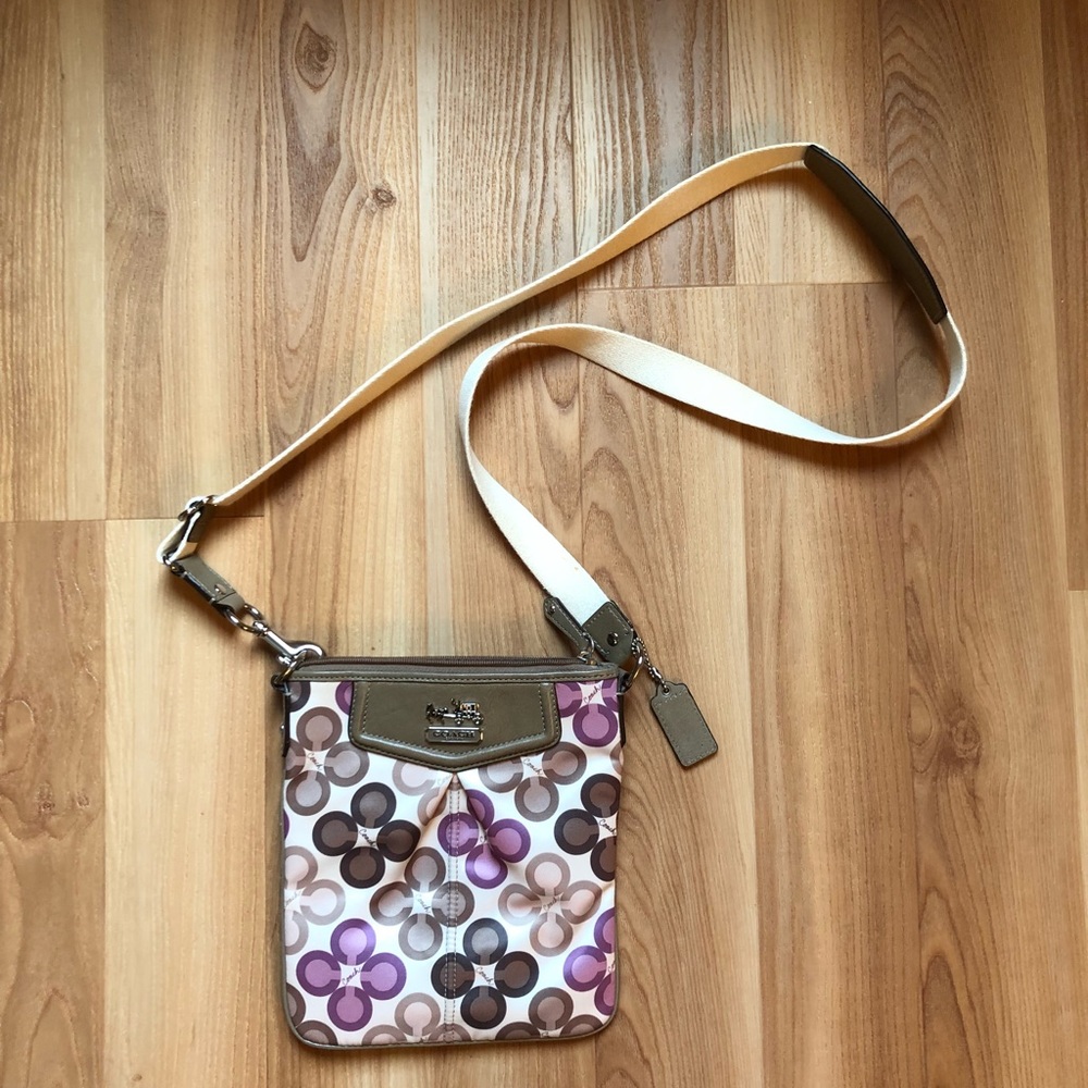 Coach Crossbody Bag in Brown and Purple